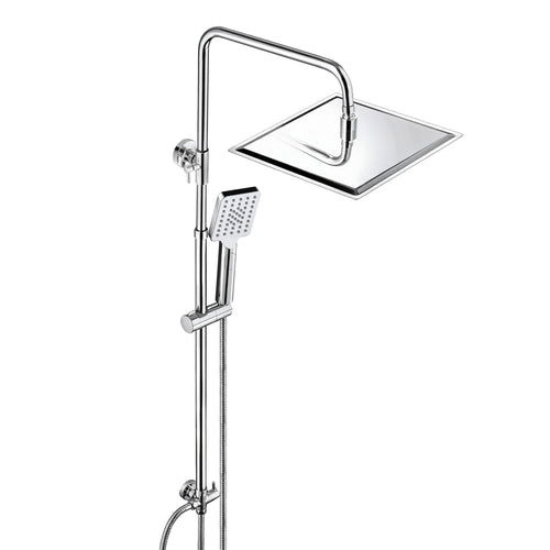 Duschset Edelstahl Chrom ohne Armatur Regendusche 25x25 cm