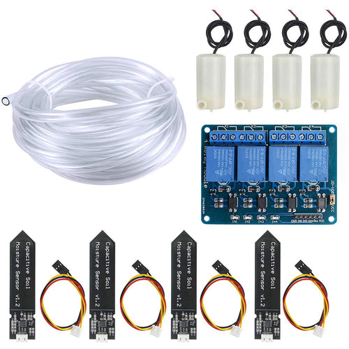 Automatisches Bewässerungsset DIY 4-Kanal mit Sensoren und Pumpen