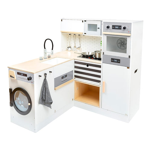 Kinderküche modular XL Holz mit Kücheninsel 3 Aufbauvarianten