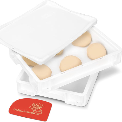 Pizzaballenbox 2er-Set stapelbar 30x40x8 cm für Pizzateig