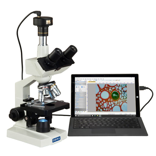 Trinokular-Verbundmikroskop 40x–2500x mit 5-MP-Digitalkamera USB