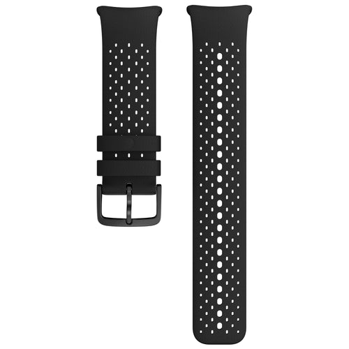 Silikon-Sportarmband 22mm Grau-Schwarz für Polar Pacer Pro S-L