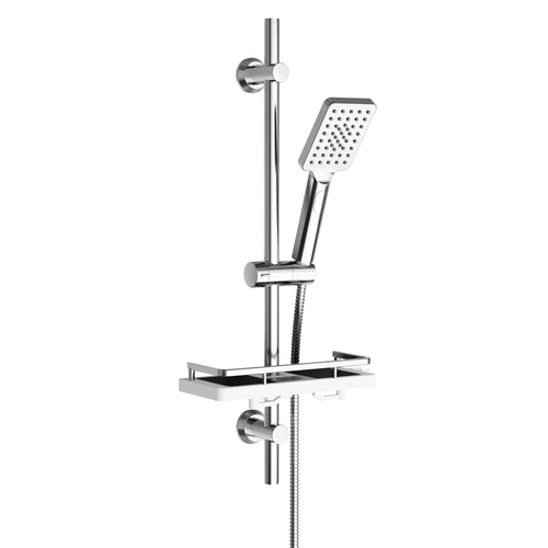 Duschstangeset Edelstahl 70 cm mit Handbrause 3 Strahlarten Chrom