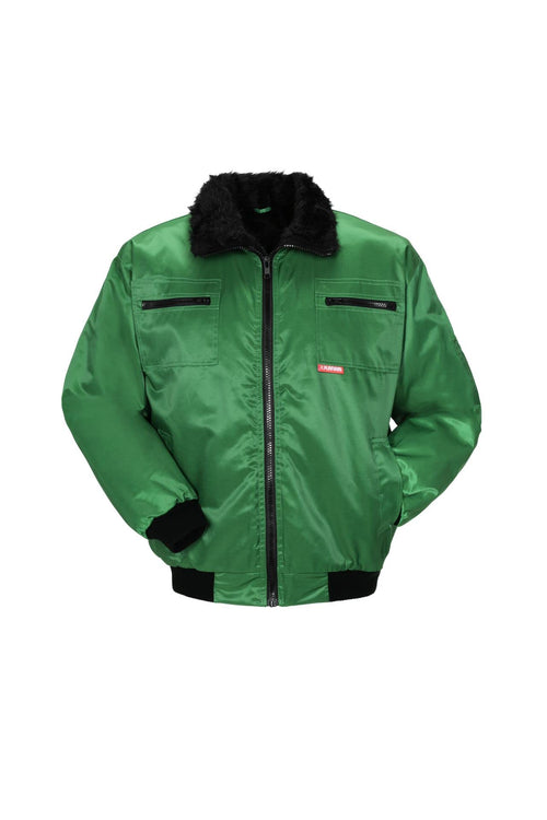 Pilotenjacke wasserabweisend Webpelzfutter Outdoor Arbeitsjacke Grün L