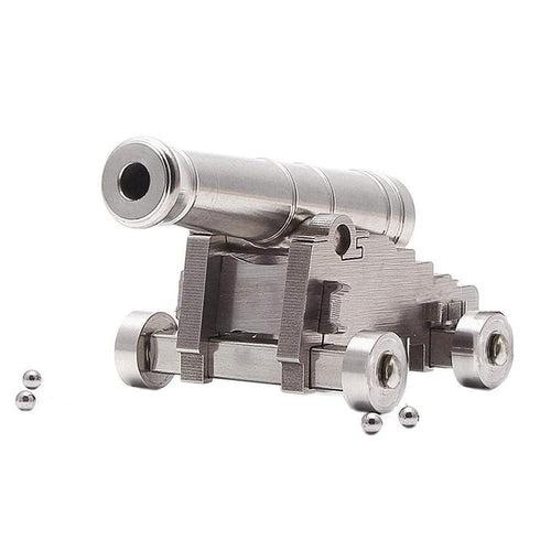 Miniatur-Kanone Edelstahl 18. Jhd. Kriegsschiff handgefertigt 10 cm