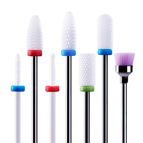 Nagelfräser Aufsatz Set Keramik 7-teilig für Maniküre & Pediküre