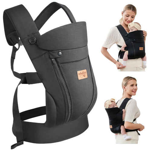 Babytrage ab Geburt 4-15 kg atmungsaktiv 3D-Mesh 4 Tragepositionen