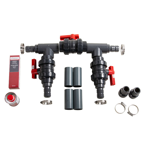 Wärmepumpen Bypass Set Luxus PVC 50mm komplett mit Flexschlauch