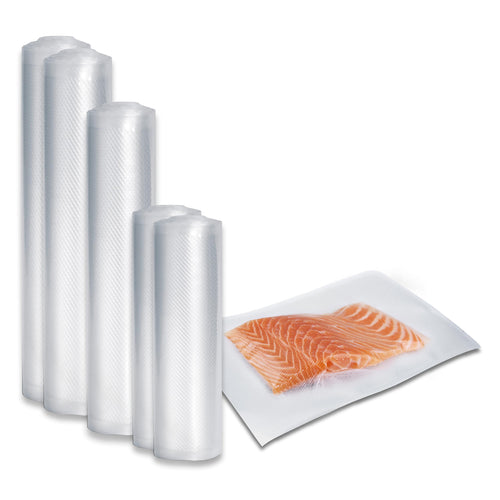 Vakuumfolien Set 5 Rollen + 50 Beutel 150µm BPA-frei kochfest