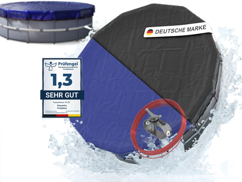 Poolabdeckung rund 450 cm für Becken Ø 420-460 cm PE 200g/m²