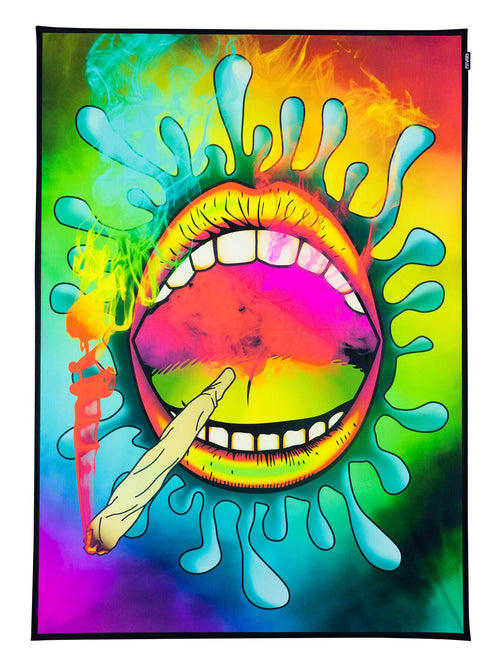 Schwarzlicht Stoffposter UV-aktiv fluoreszierend 100x140cm Partydeko