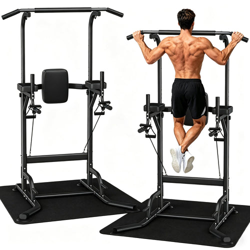 Dip-Station freistehend Stahl 12-stufig höhenverstellbar 205 kg Heimtraining