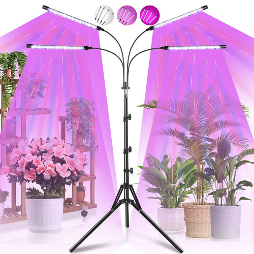 Pflanzenlampe LED Vollspektrum mit Ständer 120 LEDs 4 Röhren