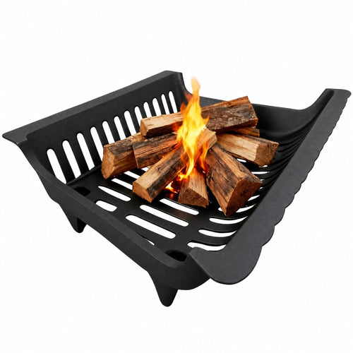 Kaminrost Gusseisen XXL 61x37,5x15 cm für Kamin und Feuerstelle