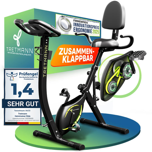 Heimtrainer klappbar 3-in-1 Liegeergometer Magnetbremse bis 140 kg
