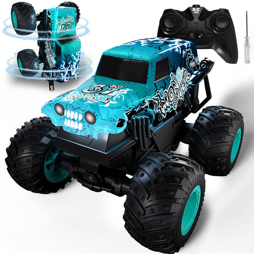 Ferngesteuerter Monstertruck 4WD mit Licht, Sound und 360°-Stunts