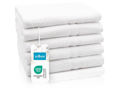 Duschtücher 5er Set 70x140 cm Baumwolle Walkfrottier Weiss