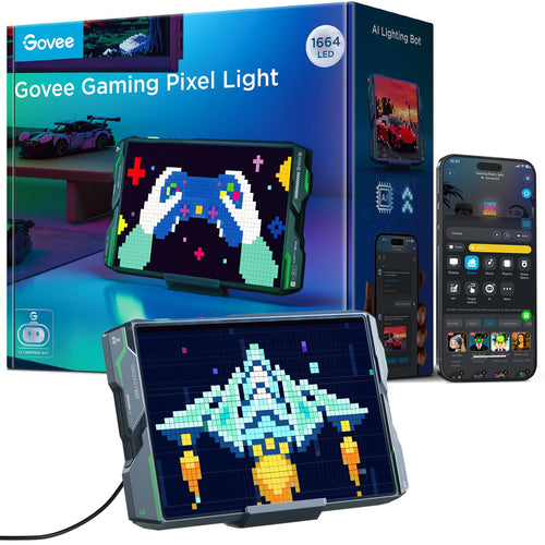 Pixel LED Display Gaming 52x32 mit App, Musik & KI-Steuerung