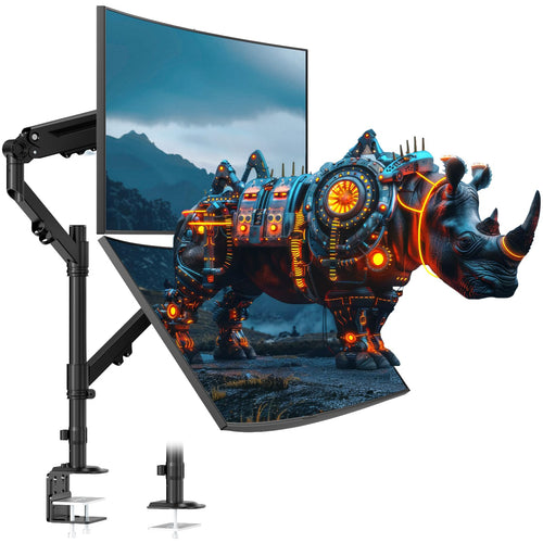 Dual Monitor Halterung 2 Monitore 17-40 Zoll Gasfeder VESA 75x75/100x100