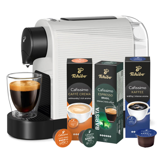 Kapselmaschine Cafissimo Pure Plus Weiss mit 30 Kapseln