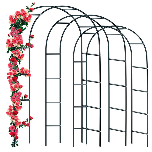 Rosenbogen Garten Stahl pulverbeschichtet 240x140x38 cm 3er-Set