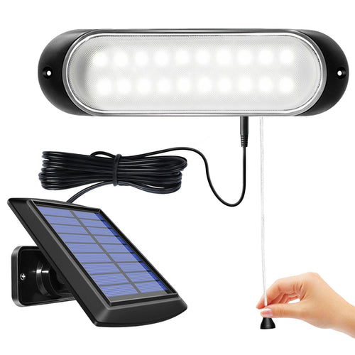 Solar Hängelampe Aussen 20 LED IP65 mit Zugschnur-Steuerung