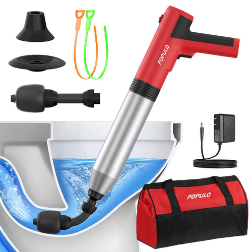 Elektrischer Abflussreiniger Druckluft WC-Pömpel 5 Bar akkubetrieben