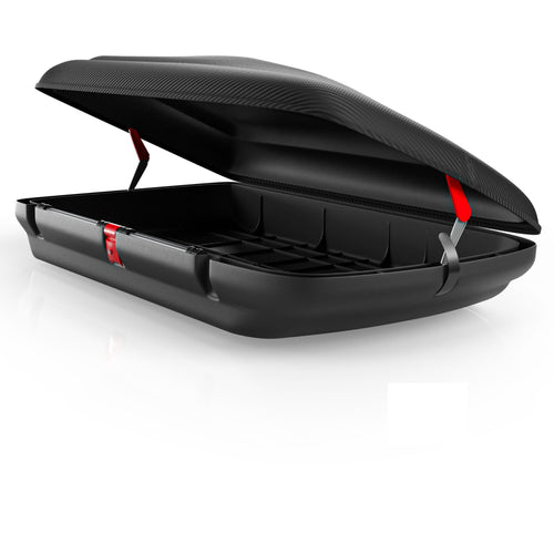 Dachbox Auto 320 Liter Carbonlook mit Zentralverriegelung aerodynamisch