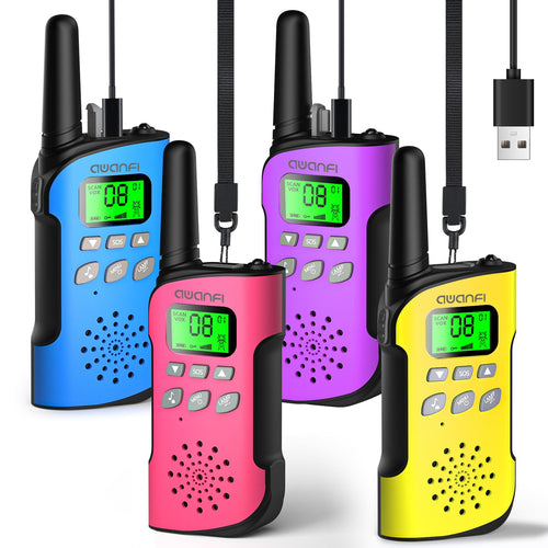 Walkie Talkie Kinder 4er Set wiederaufladbar 3 km Reichweite