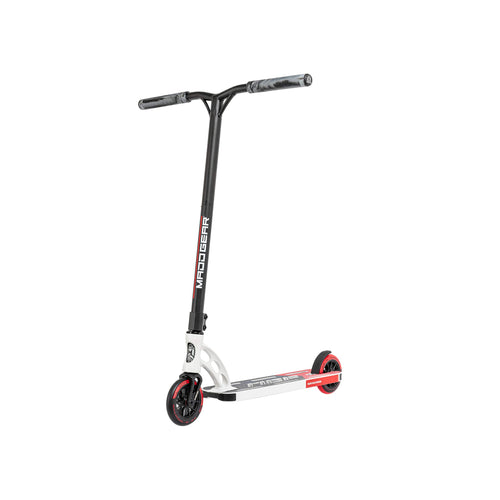 Stunt Scooter Aluminium 120mm ABEC9 Freestyle 3,75kg Weiss-Rot