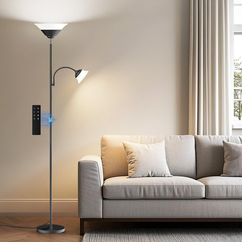 Stehlampe LED dimmbar 34W mit Lesearm, Fernbedienung, 183 cm