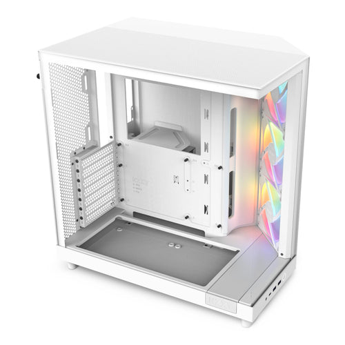PC-Gehäuse ATX Dual-Kammer RGB Weiss mit Panoramaglas