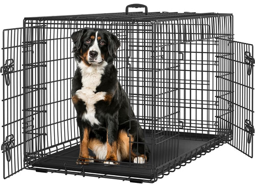 Hundekäfig XXL klappbar 122x71x78 cm für grosse Hunde, 2 Türen