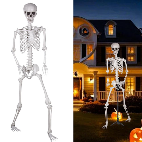 Halloween Skelett 240cm Ganzkörper mit beweglichen Gelenken Outdoor