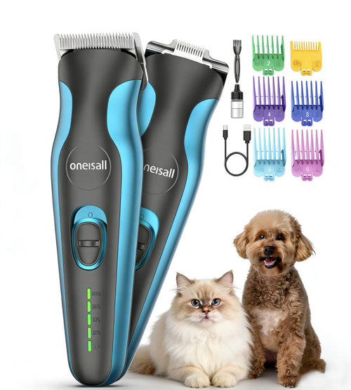 Tierhaarschneidemaschine 2-in-1 leise 2500mAh für Hund & Katze