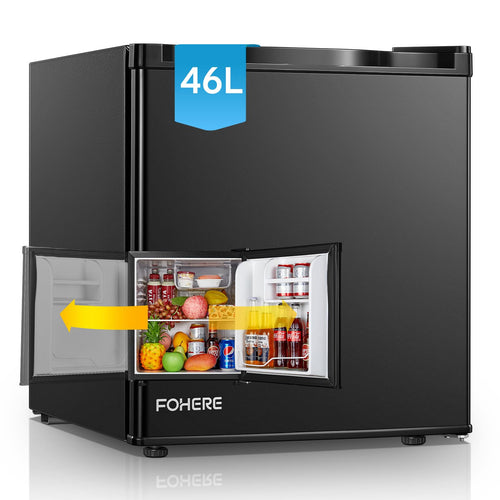 Mini Kühlschrank 46L mit Eisfach, leise 42dB, 7-stufig regelbar
