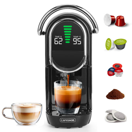 Kapselmaschine 5-in-1 für Nespresso Dolce Gusto ESE-Pad 20 Bar 1450W