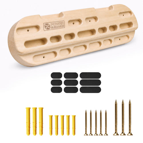 Kletterboard Holz Hangboard 55 cm 3 Griffreihen fuer Einsteiger
