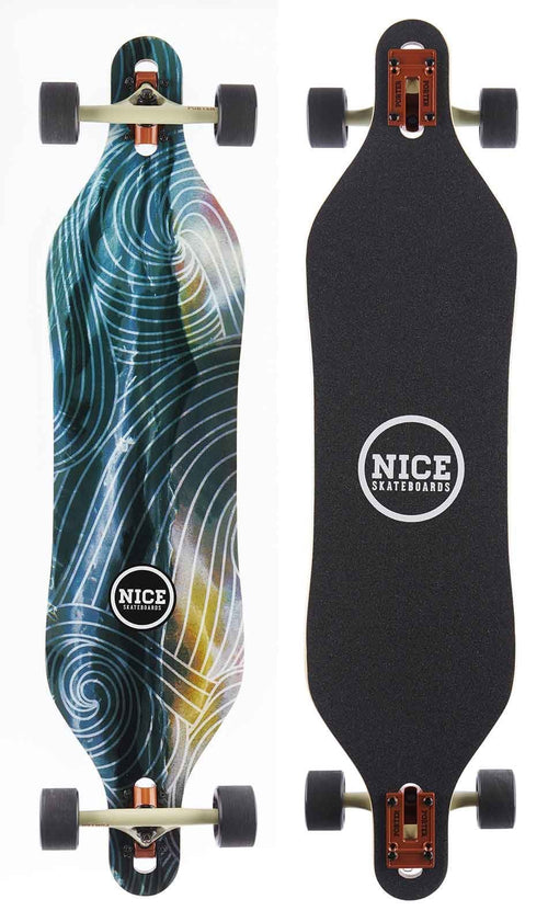 Longboard Komplett 40 Zoll 9-lagiges Ahornholz Allrounder Cruiser