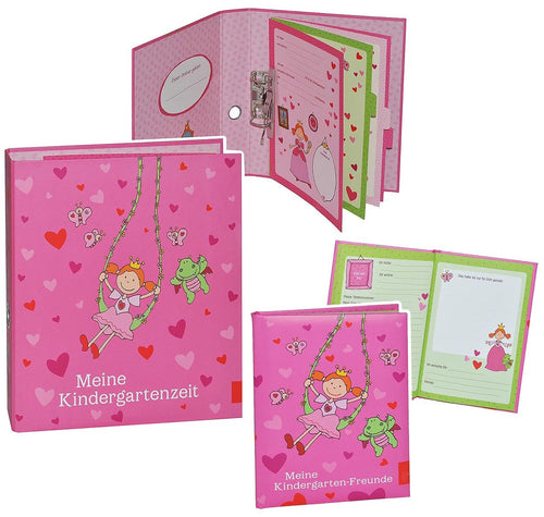 Kindergarten-Set Ringordner + Freundebuch A4 Prinzessin Motiv