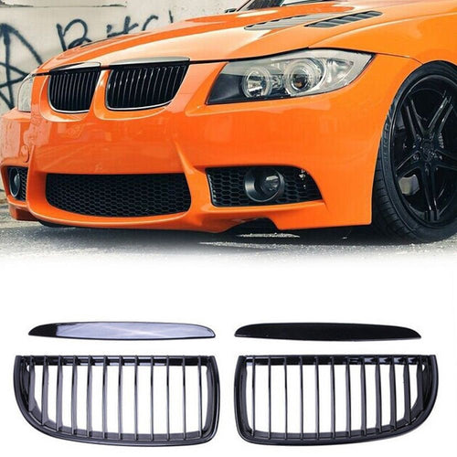 Kühlergrill BMW 3er E90 E91 2005-2008 Schwarz ABS 2er-Set