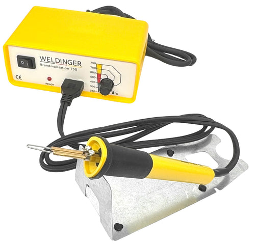 Brandmalstation 40 W regelbar 250–750 °C für Holz und Leder