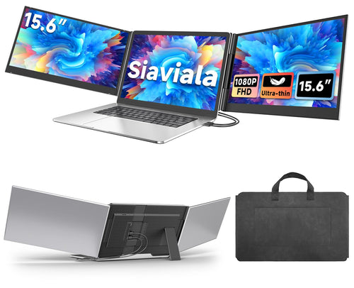 Triple Laptop Monitor Extender 15,6" 1080P IPS für 13–17,3" Laptops