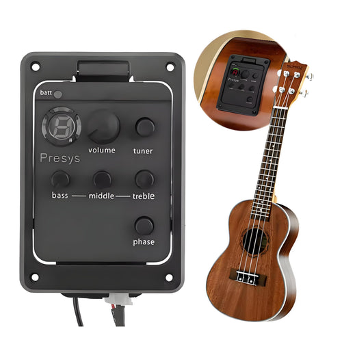 Gitarren-Preamp 3-Band-EQ mit Tuner und LED-Display
