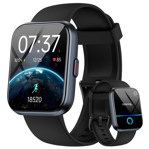 Smartwatch 1,85" HD mit Telefonfunktion, Alexa, 120+ Sportmodi, 3ATM