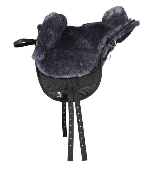 Fellsattel Pony baumlos Merino-Lammfell anthrazit 50cm Rückenlänge