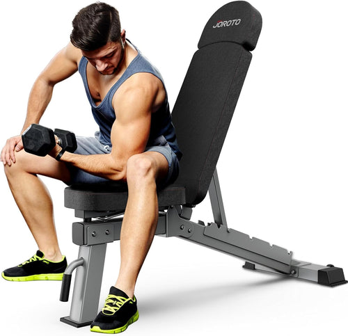 Hantelbank verstellbar 450 kg klappbar 4-in-1 Schrägbank Flachbank