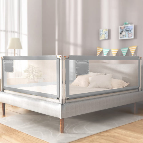 Bettgitter Kinder 200cm Metall EVA höhenverstellbar für Holzbetten