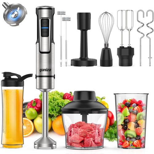 Stabmixer 10-in-1 mit 1200W Motor, 21 Stufen & Turbo-Funktion
