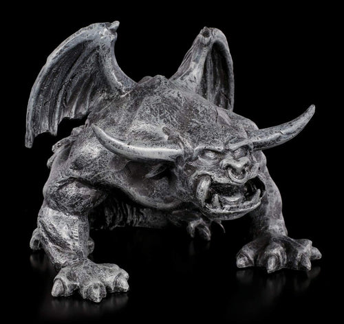 Gargoyle Figur Kunststein handbemalt Gothic Gartendeko 15 cm